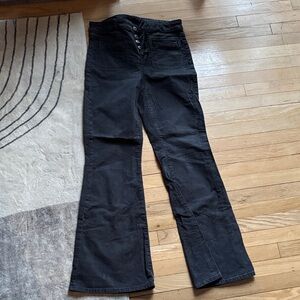 American Eagle Gray Corduroy Stretch Flared Jeans